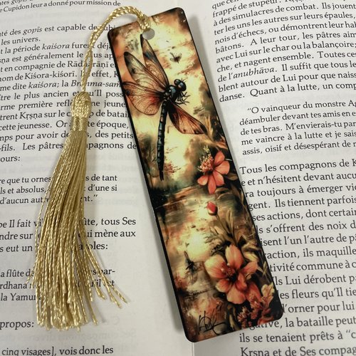 Marque pages en aluminium libellule