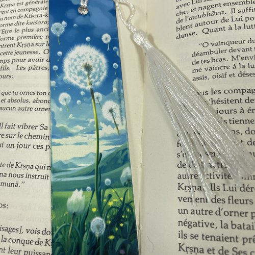 Marque pages en aluminium pissenlit