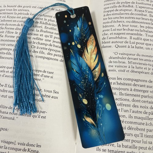 Marque pages en aluminium plumes