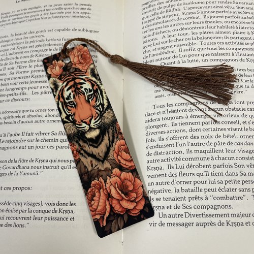 Marque pages en aluminium tigre