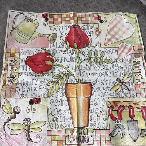 Serviette en papier jardin