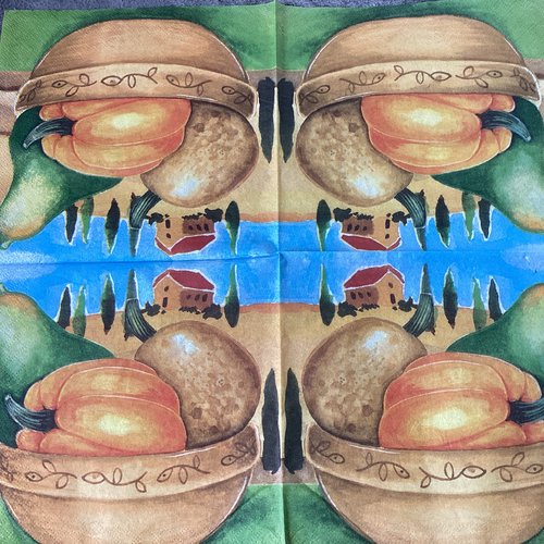 Serviette en papier légumes