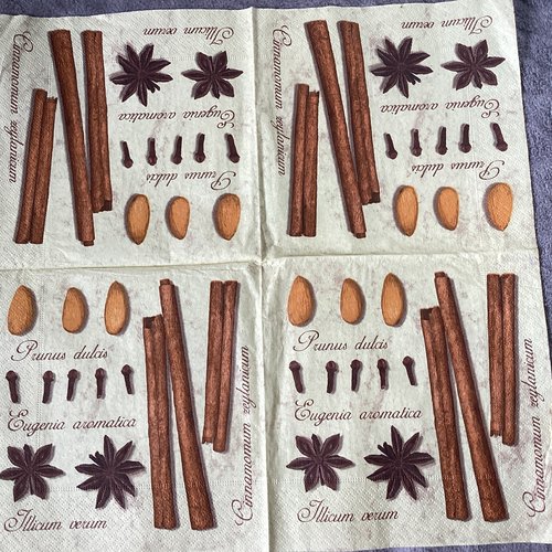 Serviette en papier épices