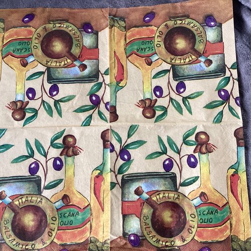 Serviette en papier huile d’olive
