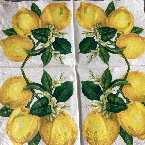 Serviette en papier citron