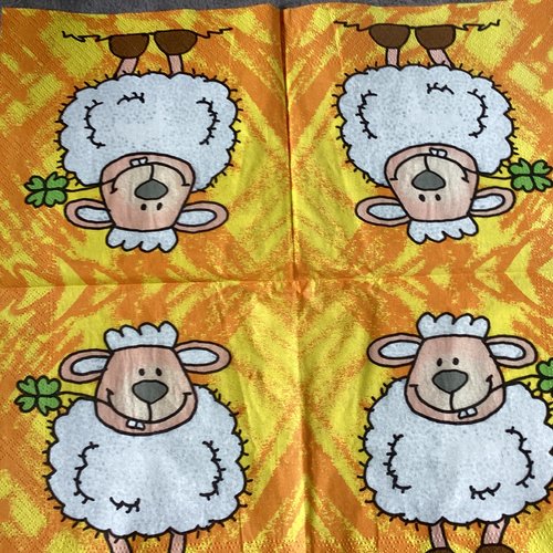 Serviette en papier mouton