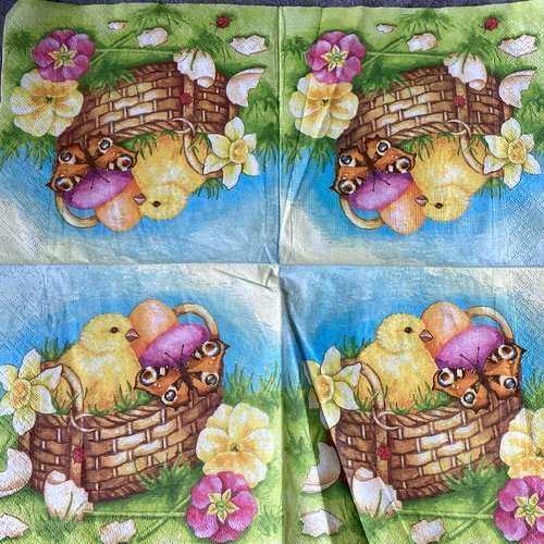 Serviette en papier poussin