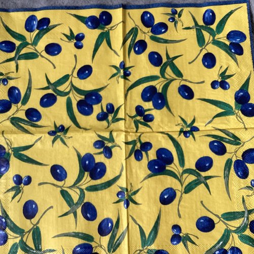 Serviette en papier olives