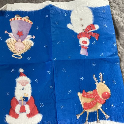 Serviette en papier noël