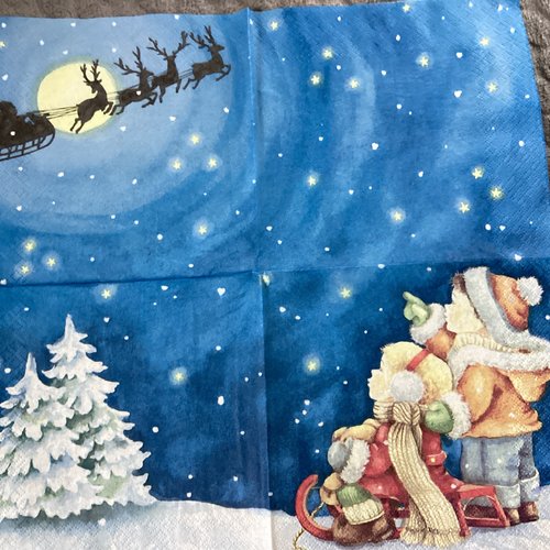 Serviette en papier noël