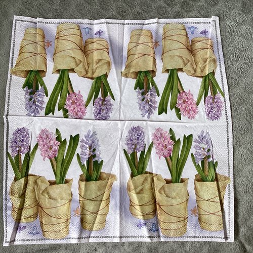 Serviette en papier jacinthe
