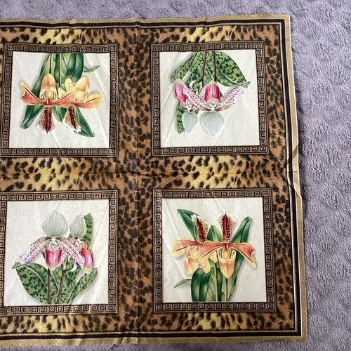 Serviette en papier orchidées
