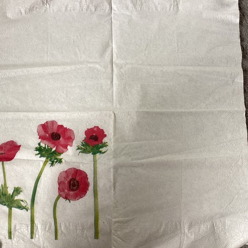Serviette en papier coquelicots