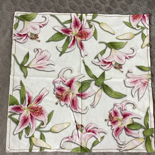 Serviette en papier fleurs
