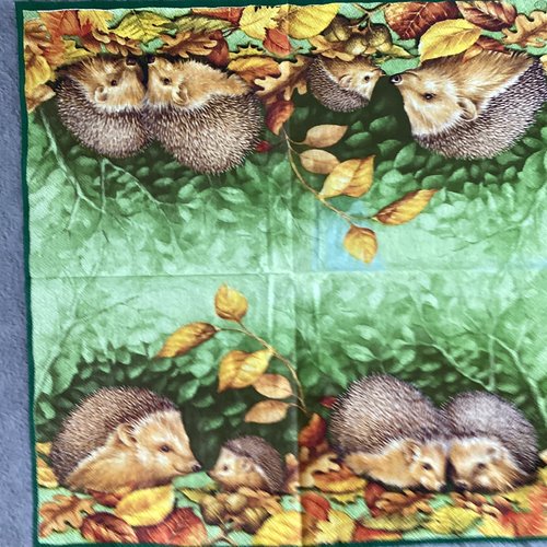 Serviette en papier hérisson