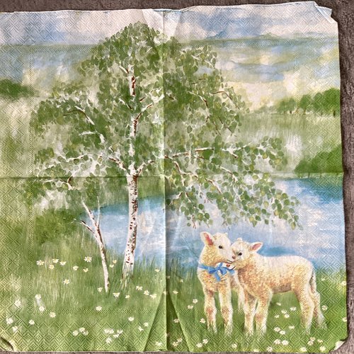 Serviette en papier agneau