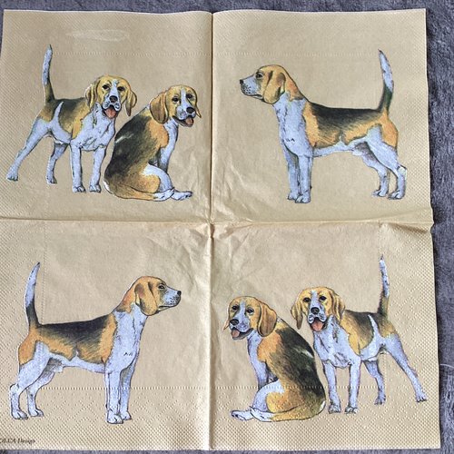 Serviette en papier chien