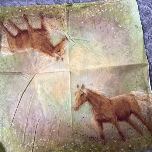 Serviette en papier poulain