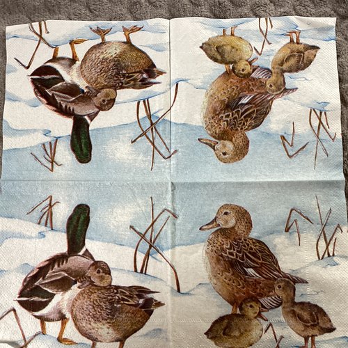 Serviette en papier canard