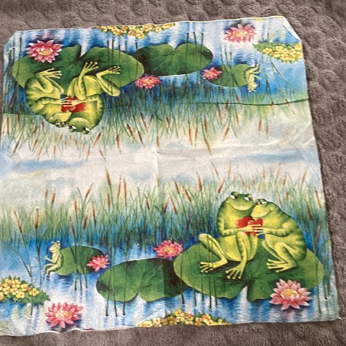 Serviette en papier grenouille