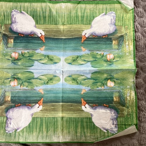 Serviette en papier oie