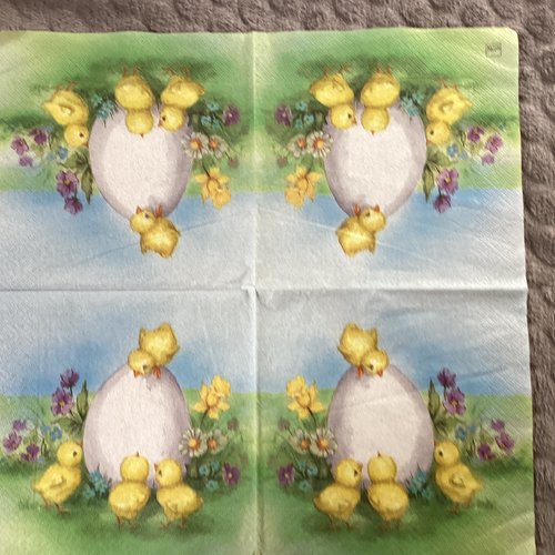 Serviette en papier poussin