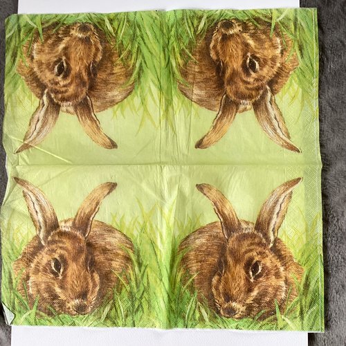 Serviette en papier lapin