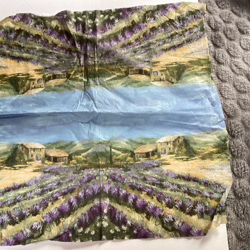 Serviette en papier champ de lavande