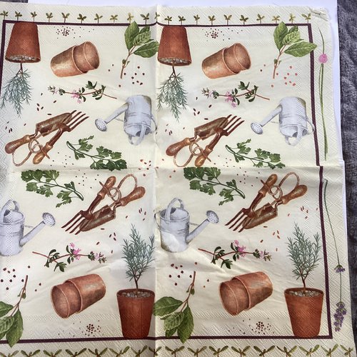 Serviette en papier jardin