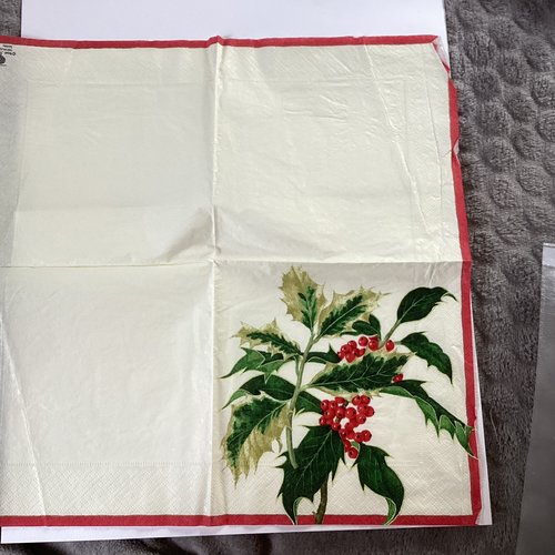 Serviette en papier houx