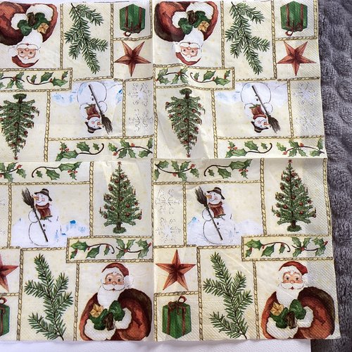 Serviette en papier noël
