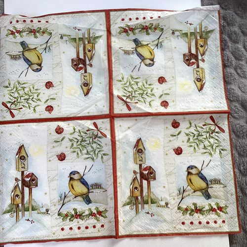 Serviette en papier mésange