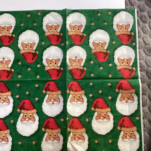 Serviette en papier père noël