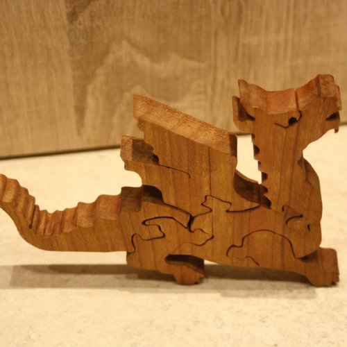 Puzzle en bois dragon 6 pièces