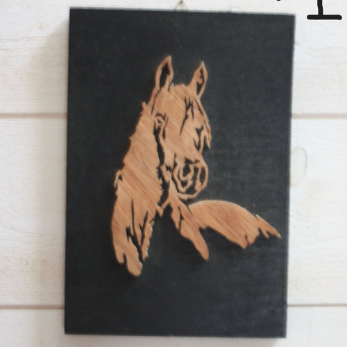 Sihouette cheval en bois
