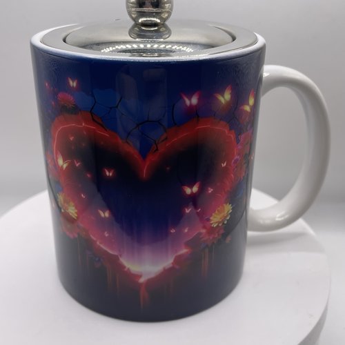 Mug saint valentin cœur rouge