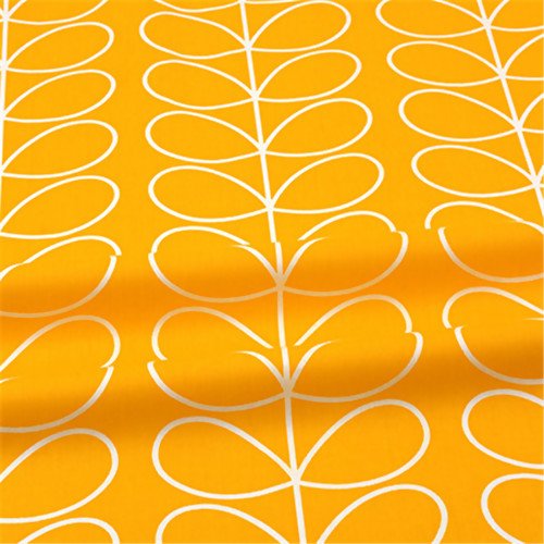 Coupon 100 % tissu en coton jaune graphique blanc 70 cm x 100 cm