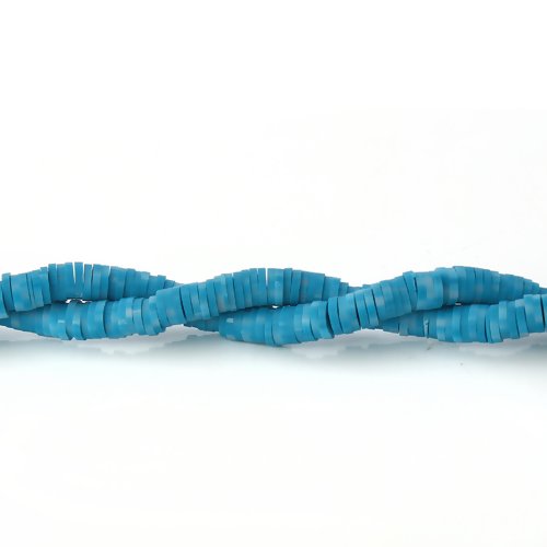 Enfilade perles heishi bleu 5 mm trou 1, 9 mm fimo bijoux surf mode