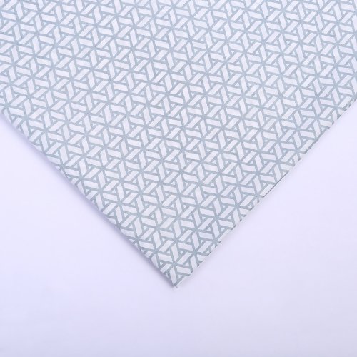 Coupon de tissu 70 cm x 100 cm polyester graphique géométrique noir et blanc