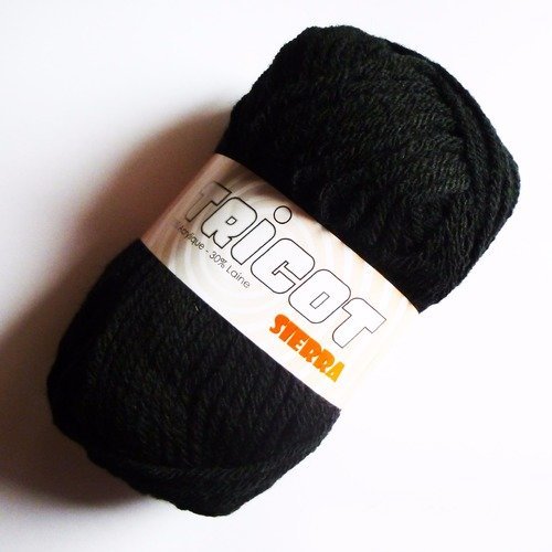 Pelote laine fantaisie noir dégradé aiguilles n° 4 5 acrylique tricot acrylique (0585) 
