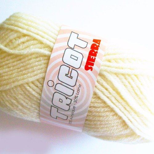 Pelote laine beige crème dégradé aiguilles n° 4 5 acrylique tricot acrylique (0211) 