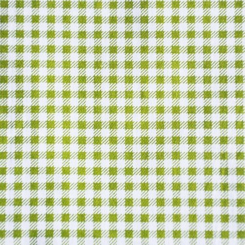 Coupon tissu coton 32 cm x 23 cm motif petit vichy vert destockage 