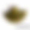 Breloque lune cercle ethnique métal couleur bronze éventail 25x17mm (a7026) 