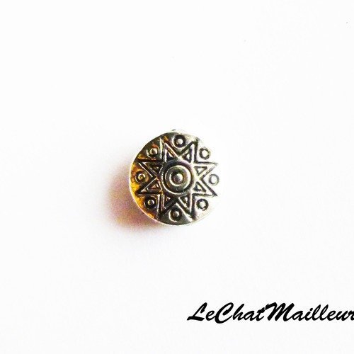 4 Perles Métal /"ABEILLES/" 10 X 10 mm Métal ARGENTE Trou 2 MM