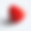 Lot 4 boutons coeur à facette rouge 14 mm saint valentin amour (a7009) 