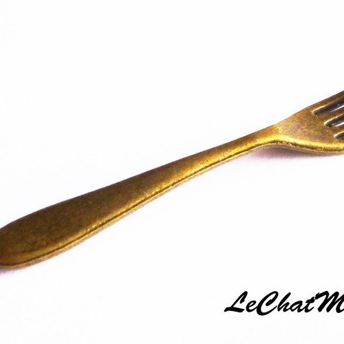 Breloque fourchette en bronze ariel sirène original 54x8mm (u014) 