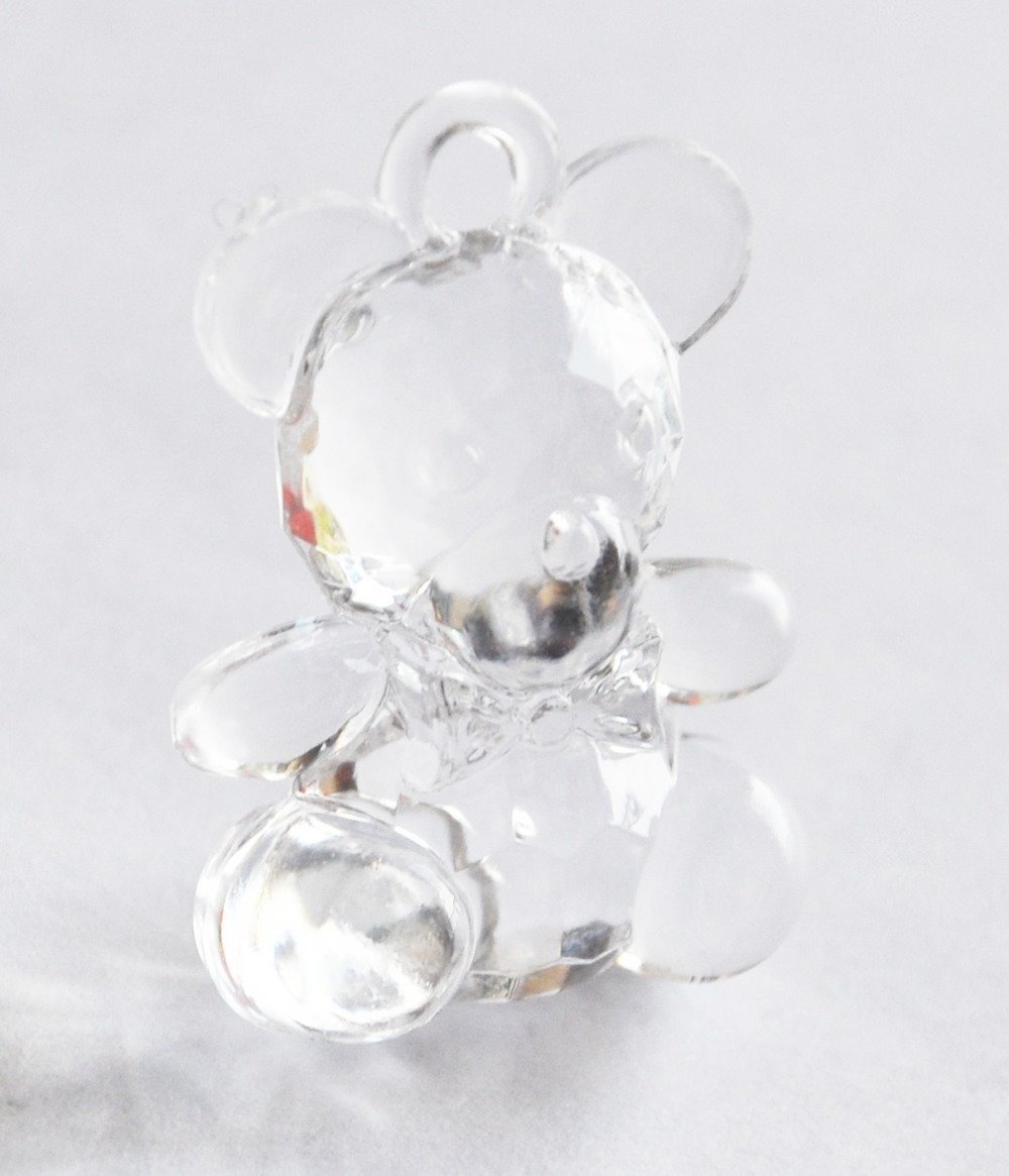 Connecteur diamant a facette en acrylique transparent contour en laiton 32mm  x 19mm (a7015) destockage - Un grand marché