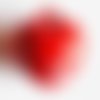 Grelot clochette cloche en forme de coeur rouge 22 x 20 mm destockage  (m014) 