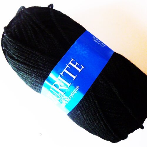 Lot de 5 pelotes noir n°3 azurite 50 gr acrylique laine tricot fils crochet (0585)