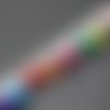 Ruban environ 70 cm pompon multicolore  25 mm hippie chic enfant mexicain muerta printemps galon (ad023)
